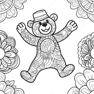 Pagina Para Colorir Do Urso Grateful Dead Colorido Dancando 66941-55282