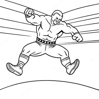 Pagina Para Colorir Do Lutador Da Wwe Pulando Sobre O Oponente 66951-55264