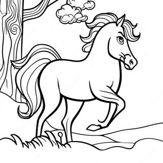 Pagina Para Colorir De Cavalo Majestoso Galopando 66972-55274