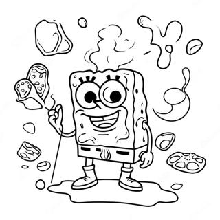 Spongebob Drogado Páginas Para Colorir