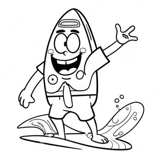 Pagina Para Colorir Do Spongebob Chill Com Uma Prancha De Surf 66982-55292