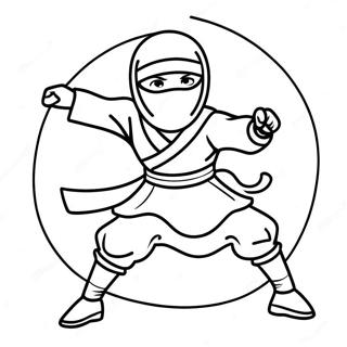 Pagina Para Colorir Da Garota Ninja Destemida Em Acao 67022-55347