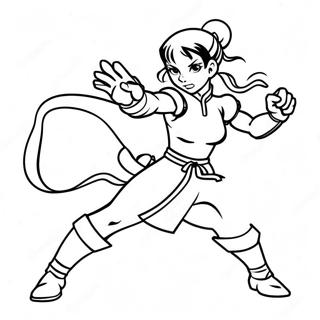 Pagina Para Colorir Da Chun Li Em Posicao De Batalha 67102-55375