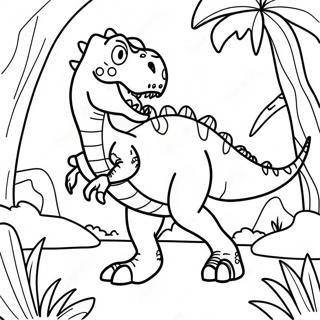 Pagina Para Colorir T Rex Rugindo Na Selva 67263-55498