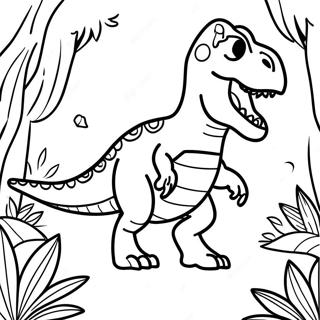 Pagina Para Colorir T Rex Rugindo Na Selva 67263-55500