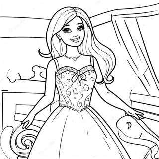 Pagina Para Colorir Chelsea Barbie Em Um Vestido Brilhante 67273-55512