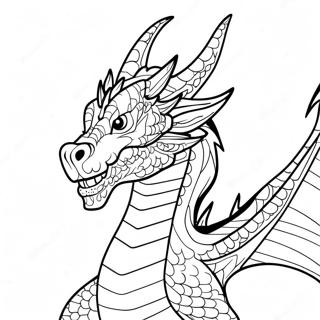 Pagina Para Colorir Do Dragao Feroz Com Chamas 67353-55576