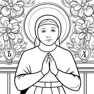 Pagina Para Colorir De Santa Elizabeth Ann Seton Em Oracao 67363-55581