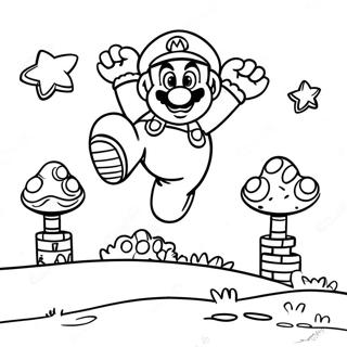 Pagina Para Colorir Do Super Mario Pulando Sobre Goombas 67383-55600