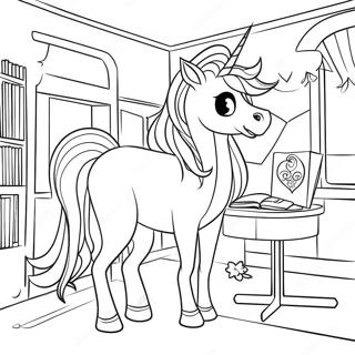 Pagina Para Colorir Da Sala De Aula Da Academia De Unicornios Magicos 67483-55693