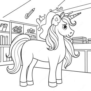 Pagina Para Colorir Da Sala De Aula Da Academia De Unicornios Magicos 67483-55694