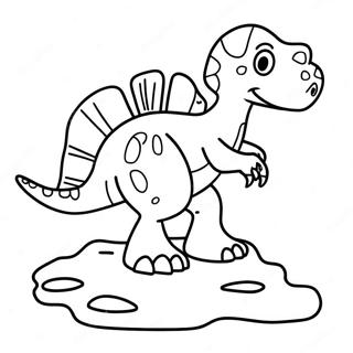 Pagina Para Colorir Da Impressao De Pe De Dinossauro Colorida 67503-55687