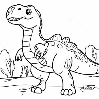 Dino Quebra Tudo Páginas Para Colorir