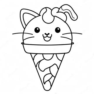 Pagina Para Colorir De Gato Em Casquinha De Sorvete 67602-55770