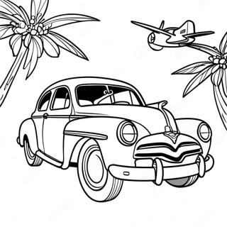 Pagina Para Colorir Do Hudson Hornet Em Estilo De Desenho Animado 67743-55873