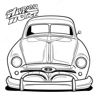 Pagina Para Colorir Do Hudson Hornet Em Estilo De Desenho Animado 67743-55875