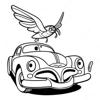 Pagina Para Colorir Do Hudson Hornet Em Estilo De Desenho Animado 67743-55876