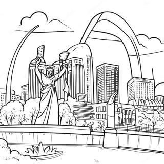 Pagina Para Colorir Do Skyline De St Louis 67792-55906