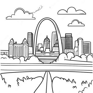 Pagina Para Colorir Do Skyline De St Louis 67792-55907