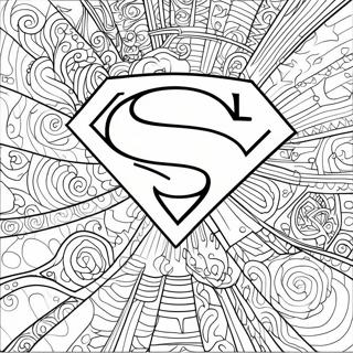 Pagina Para Colorir Do Logo Classico Do Superman 67803-55941