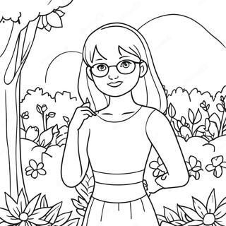 Pagina Para Colorir Da Cancao Da Daria Em Um Jardim Bonito 67813-55940