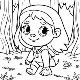 Pagina Para Colorir Da Aventureira Masha Na Floresta 6785-5517