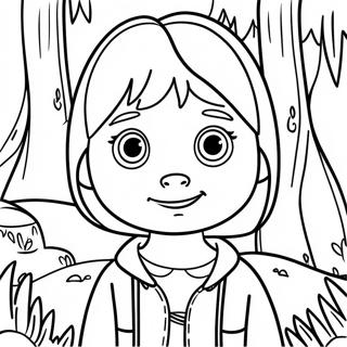 Pagina Para Colorir Da Aventureira Masha Na Floresta 6785-5518