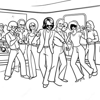 Pagina Para Colorir De Festa De Danca Disco Dos Anos 70 67863-55970