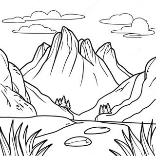 Pagina Para Colorir Da Paisagem Montanhosa Das Tres Irmas 67903-56014