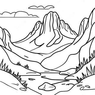 Pagina Para Colorir Da Paisagem Montanhosa Das Tres Irmas 67903-56015