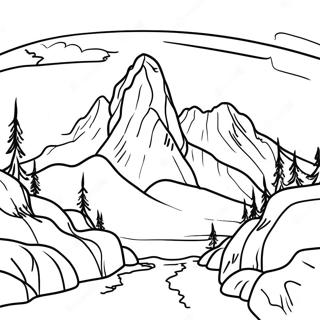 Pagina Para Colorir Da Paisagem Montanhosa Das Tres Irmas 67903-56016