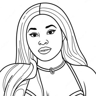 Megan Thee Stallion Páginas Para Colorir