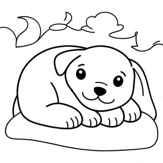 Pagina Para Colorir De Cachorrinho Dormindo 68052-56120