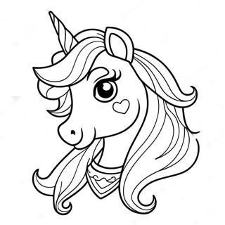 Pagina Para Colorir Da Princesa Unicornio Brilhante 6805-5536