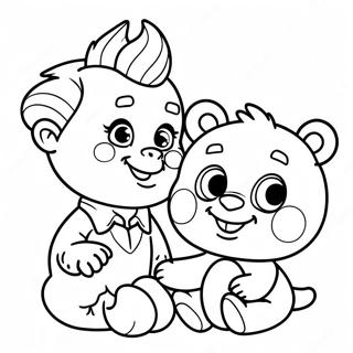 Pagina Para Colorir De Baby Bop Fofinho Com Um Urso De Pelucia 68073-56151