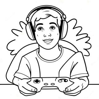 Pagina Para Colorir Do Faze Rug Com Controle De Videogame 68123-56191