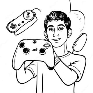 Pagina Para Colorir Do Faze Rug Com Controle De Videogame 68123-56192