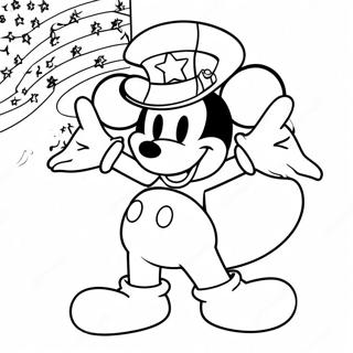 Pagina Para Colorir Da Celebracao Do 4 De Julho Do Mickey 68132-56194