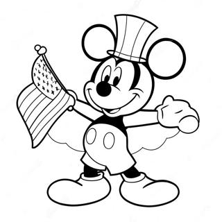 Pagina Para Colorir Da Celebracao Do 4 De Julho Do Mickey 68132-56196