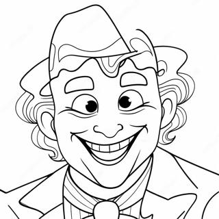 Coringa Engracado Com Um Grande Sorriso Pagina Para Colorir 682-545