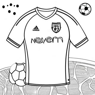 Camisa De Futebol Páginas Para Colorir