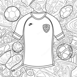 Pagina Para Colorir Design Colorido De Camisa De Futebol 68423-56425