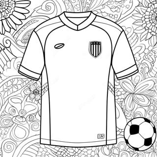 Pagina Para Colorir Design Colorido De Camisa De Futebol 68423-56426