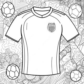 Pagina Para Colorir Design Colorido De Camisa De Futebol 68423-56427