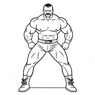 Pagina Para Colorir Da Pose De Acao Do Superastro Da Wwe 6845-5565