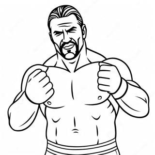 Pagina Para Colorir Da Pose De Acao Do Superastro Da Wwe 6845-5568