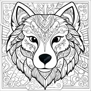 Pagina Para Colorir Da Cabeca De Lobo Majestosa 68513-56494