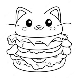 Pagina Para Colorir Do Hamburguer De Gato 68552-56526