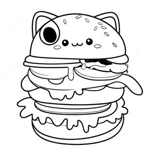 Pagina Para Colorir Do Hamburguer De Gato 68552-56527