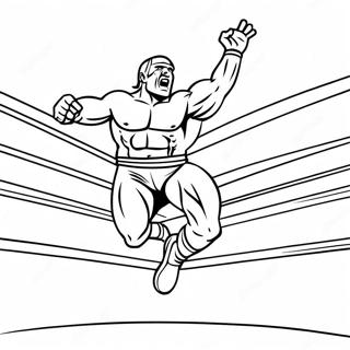 Pagina Para Colorir Do Lutador Da Wwe Detalhado Pulando No Oponente 68703-56649